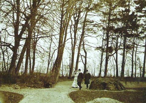 Der Park hinter dem Herrenhaus